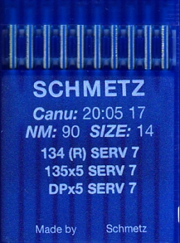 Иглы для промышленных машин Schmetz DPx5 SERV7 №90