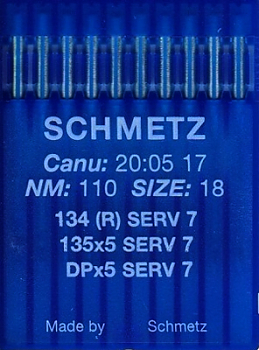 Иглы для промышленных машин Schmetz DPx5 SERV7 №110