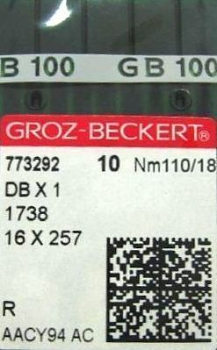Иглы для промышленных машин Groz-Beckert DBх1 №110/18